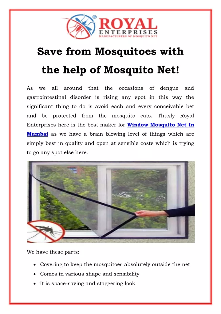 save from mosquitoes with