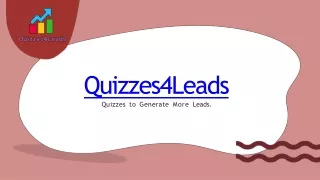 Lead Generation Software for Small Businesses with Quizzes