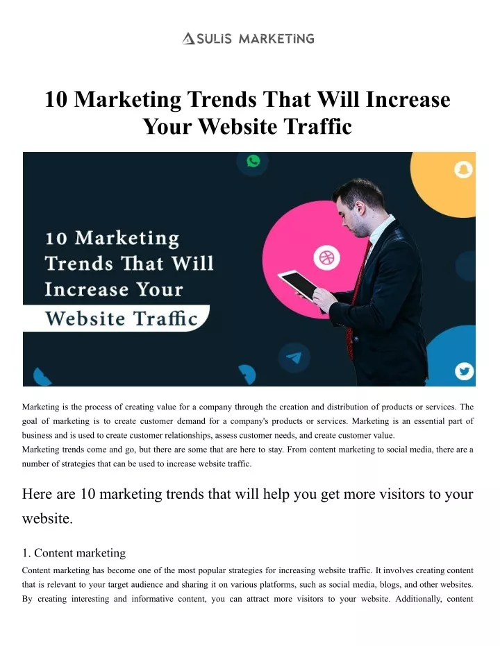 10 marketing trends that will increase your