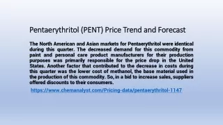 pentaerythritol pent price trend and forecast