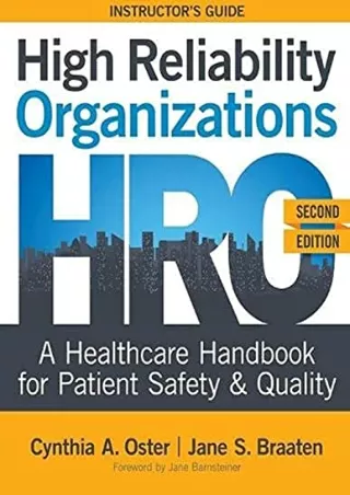 [pdf] epub download INSTRUCTOR GUIDE for High Reliability Organizations,