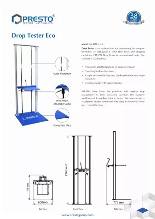 Drop Test Machine Manufacturer and Supplier in India