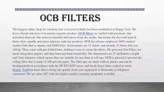 OCB filters