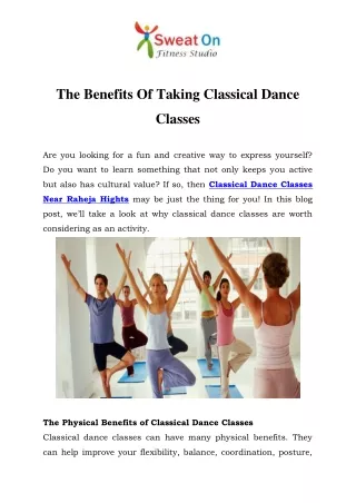 Classical Dance Classes Near Raheja Hights Call-9870275704