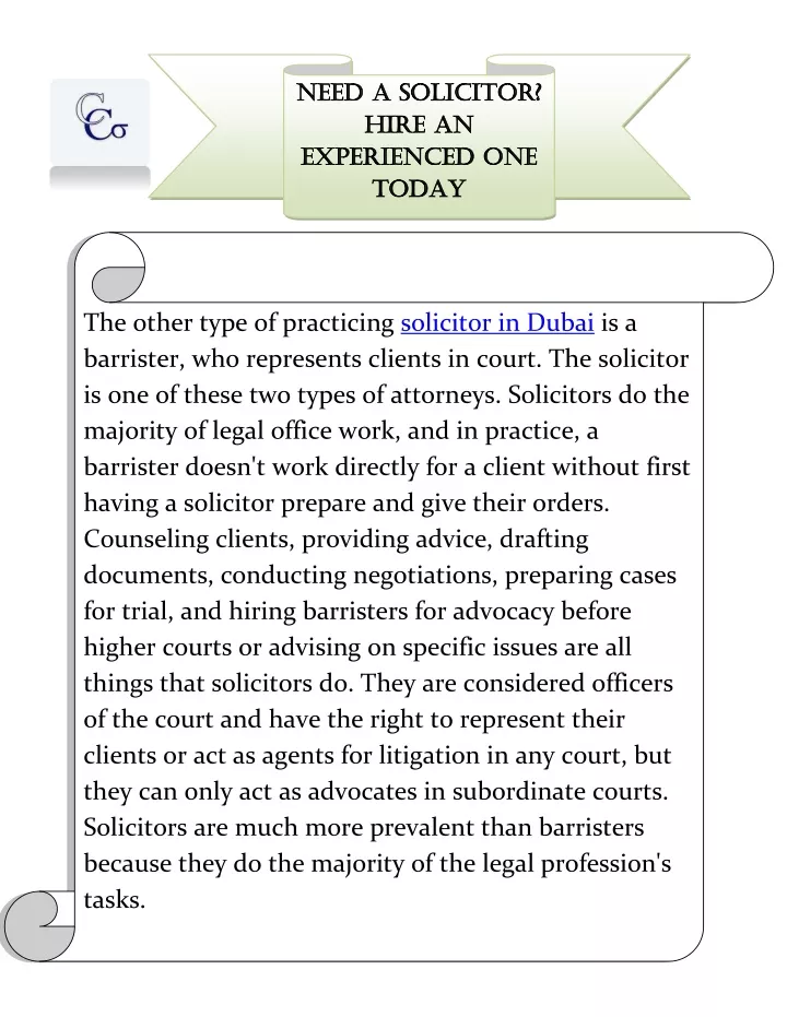 need a solicito need a solicitor hire an hire