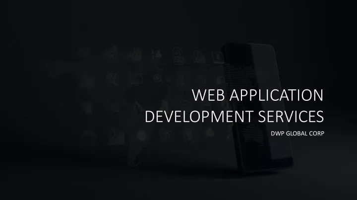 web application development services