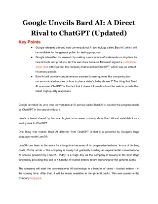 google unveils bard ai a direct rival to chatgpt