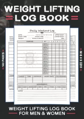 read ebook Weight Lifting Log Book For Men & Women 2022-2023: Exercise