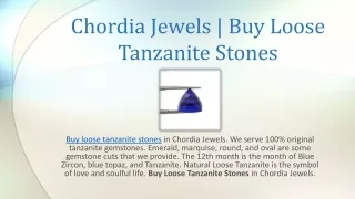 Buy Loose Tanzanite Stones