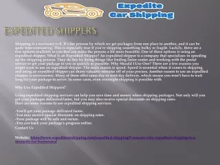 expedited shippers