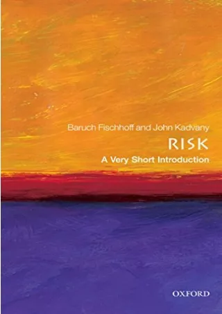 free download [pdf] Risk: A Very Short Introduction