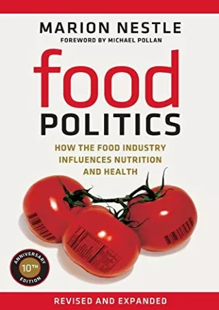 epub download Food Politics: How the Food Industry Influences Nutrition and