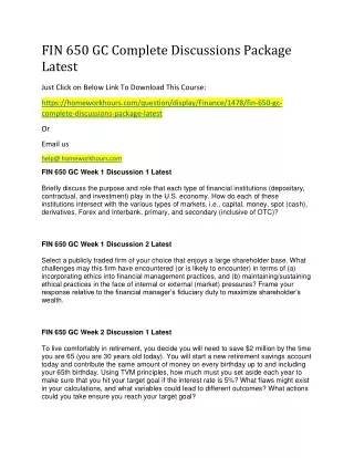 fin 650 gc complete discussions package latest