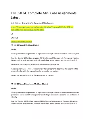 fin 650 gc complete mini case assignments latest