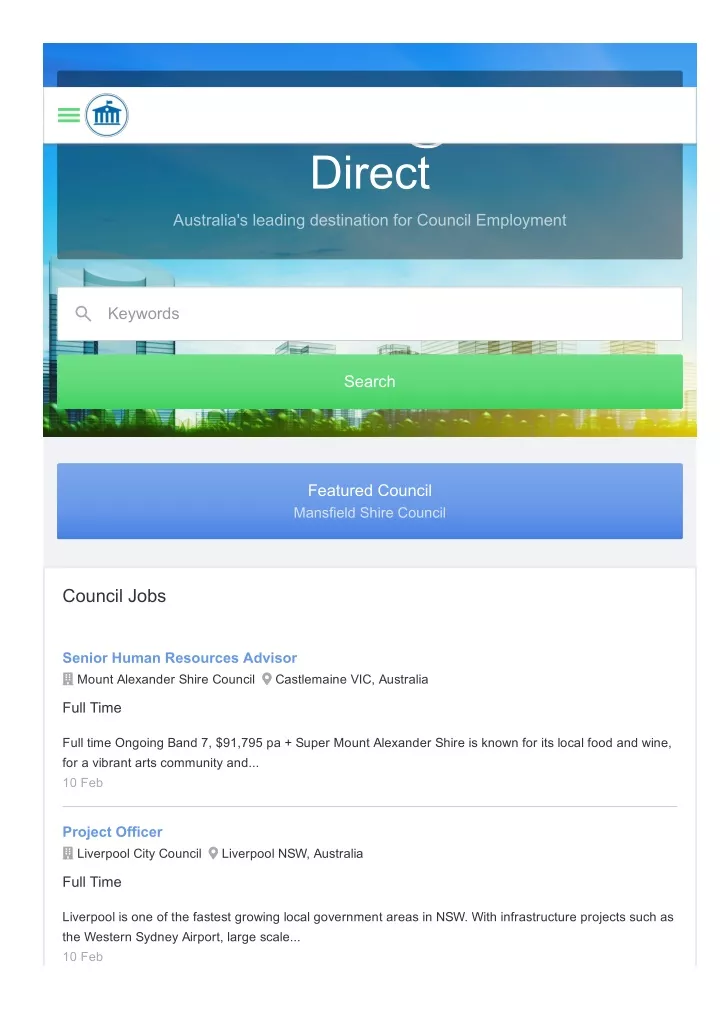 council jobs @ council direct