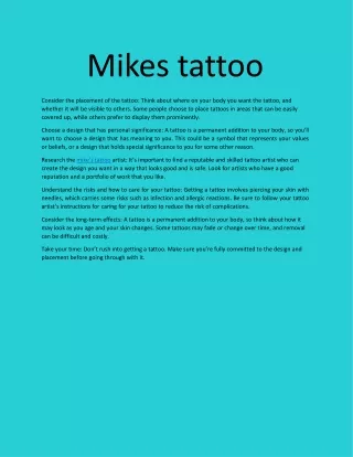 mike's tattoo