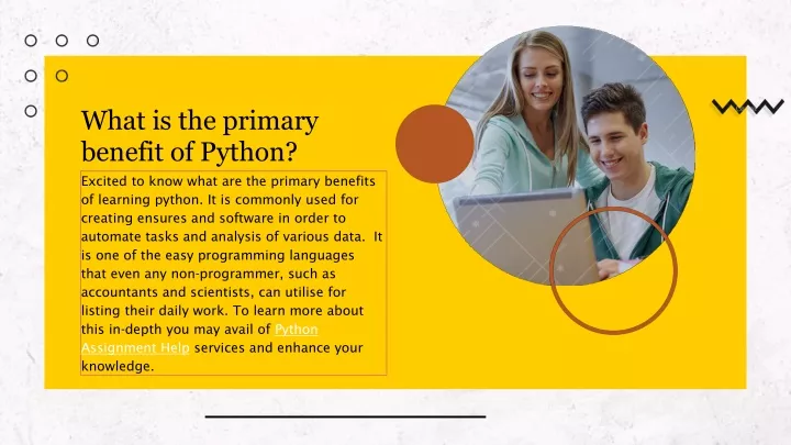 what is the primary benefit of python