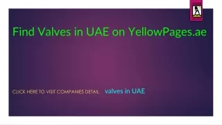 Find Valves in UAE on YellowPages.ae