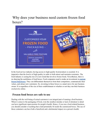 Custom Frozen Food Boxes
