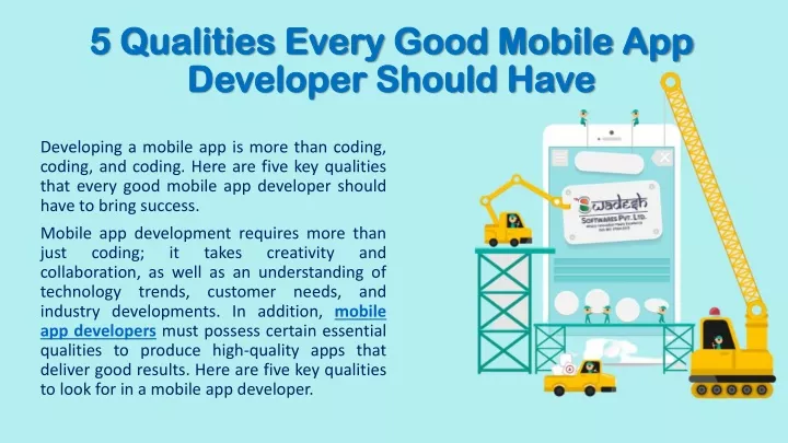 5 qualities every good mobile app developer should have