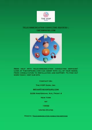 telecommunication consulting services thevoipguru