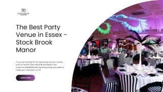 The Best Party Venue in Essex - Stock Brook Manor