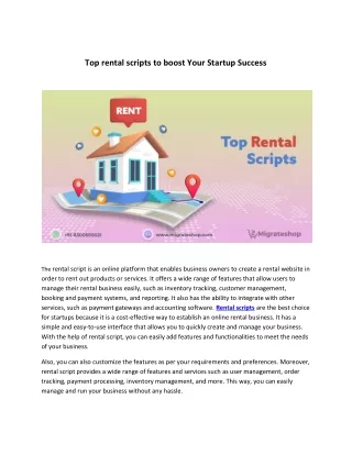 Top rental scripts to boost Your Startup Success