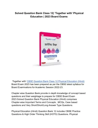 solved question bank class 12 together with
