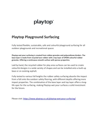 playtop playground surfacing