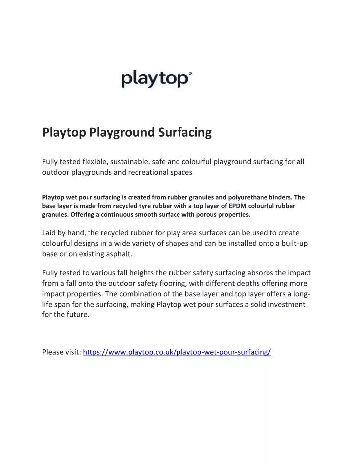 playtop playground surfacing