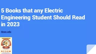 5 Books that any electrical engineering student should read in 2023