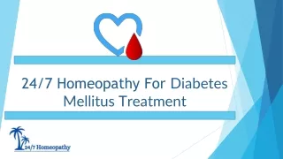 247 Homeopathy For Diabetes Mellitus Treatment- Dr Ruchi