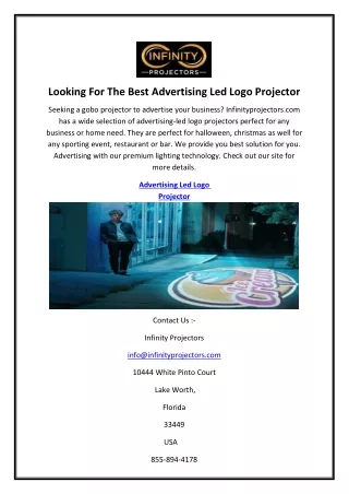 Finding The Best Outdoor Led Logo Projector