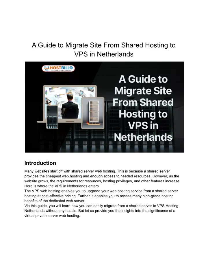 a guide to migrate site from shared hosting