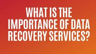What is the Importance of Data Recovery Services