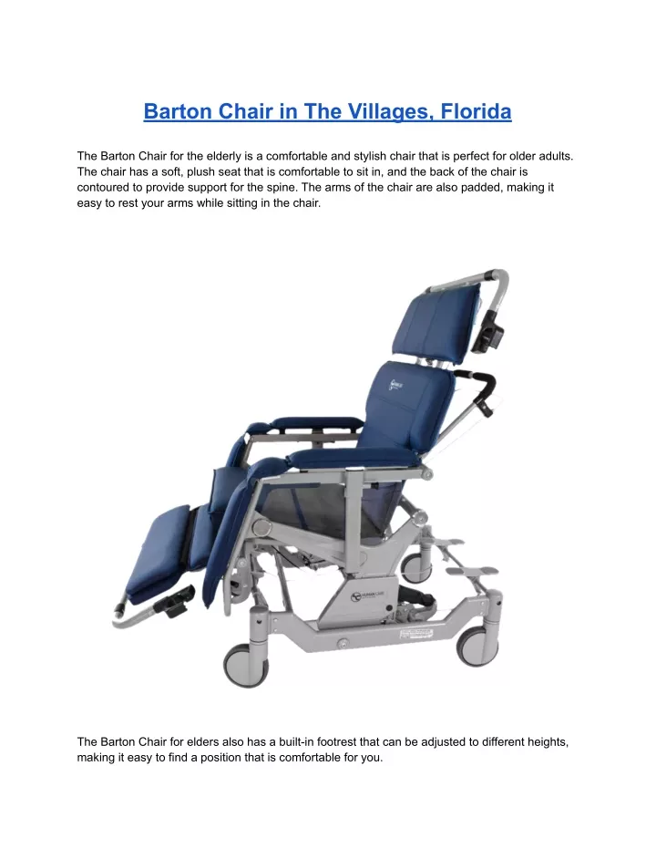 barton chair in the villages florida