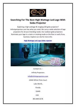 Searching For The Best High Wattage Led Logo With Gobo Projector