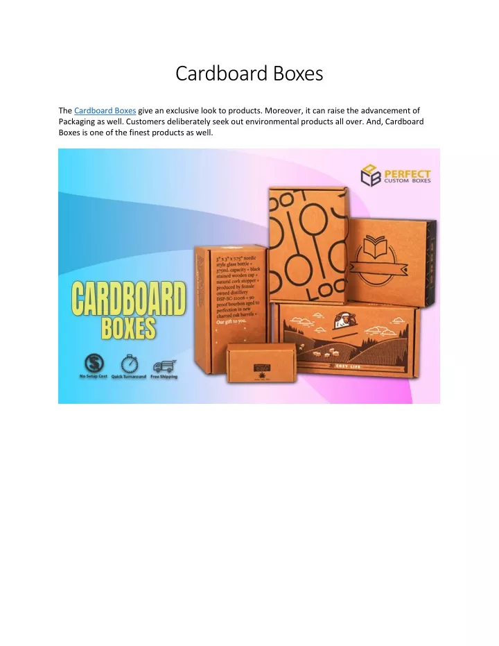 PPT - Cardboard Boxes PowerPoint Presentation, free download - ID:11967562