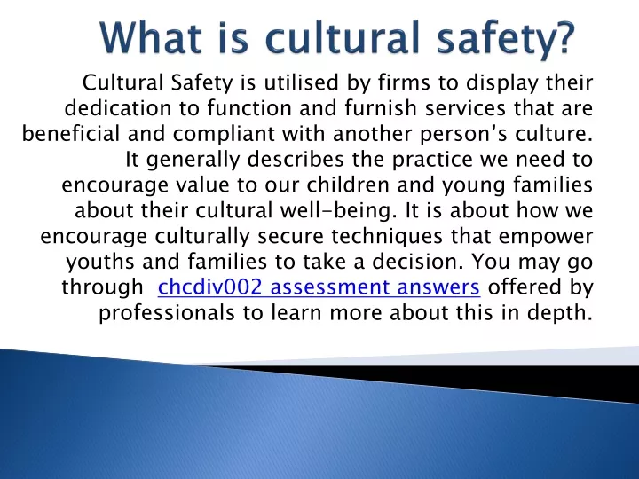 what is cultural safety