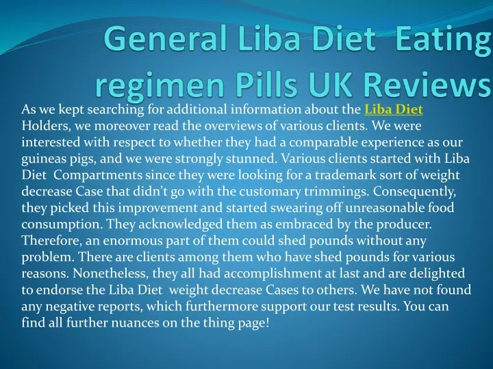 general liba diet eating regimen pills uk reviews