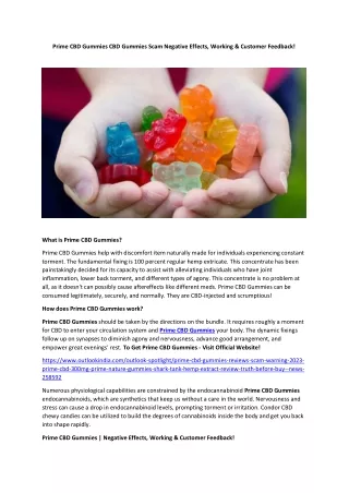 prime cbd gummies cbd gummies scam negative