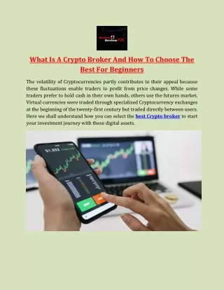 What Is A Crypto Broker And How To Choose The Best For Beginners