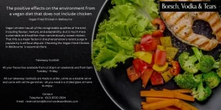 The positive effects on the environment from a vegan diet that does not include chicken