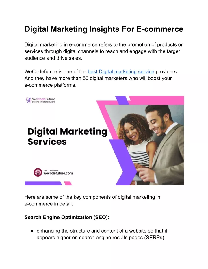 digital marketing insights for e commerce