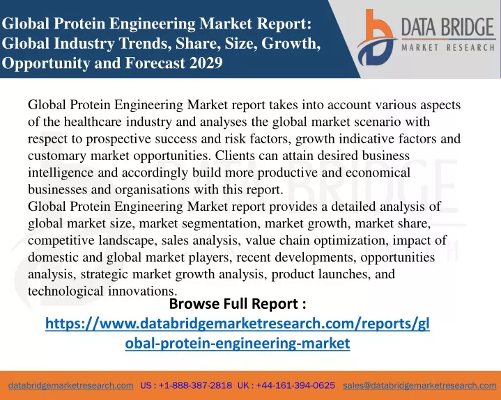 global protein engineering market report global