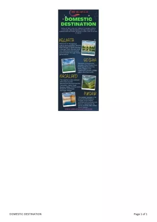 DOMESTIC DOMESTIC DESTINATION - Ownholidayclub