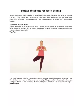 effective yoga poses for muscle building