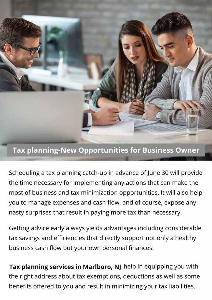 tax planning new opportunities for business owner