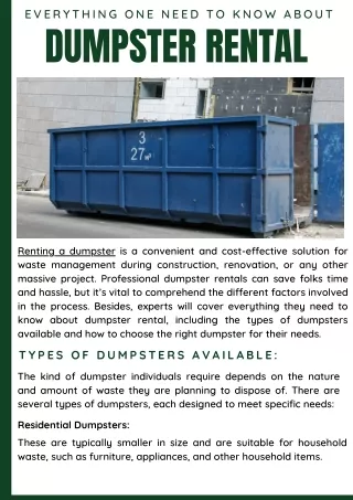 Top Dumpster Rental Firms