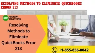 resolving methods to eliminate quickbooks error 213